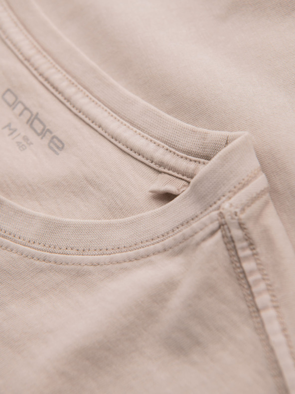 Ombre Clothing Памучна тениска с печат и кръгло деколте - черна