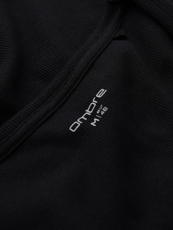 Ombre Clothing Мъжка памучна basic тениска - черна