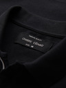 Ombre Clothing Мъжка поло риза с цип - черна