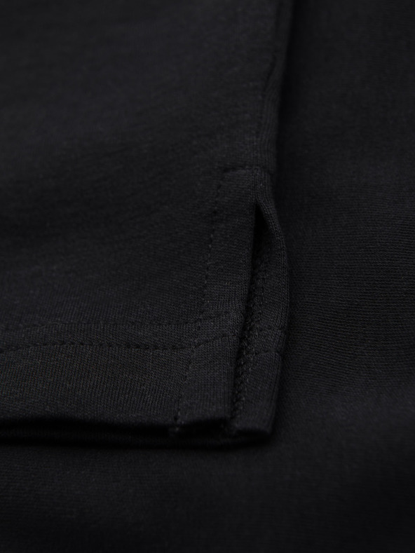 Ombre Clothing Мъжка поло риза с цип - черна