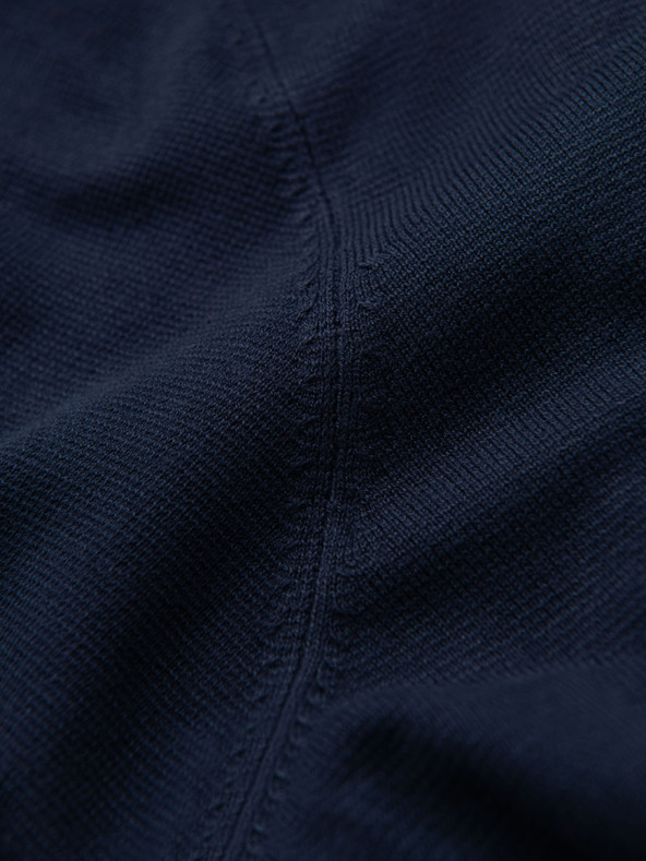 Ombre Clothing Мъжка класическа плетена ребреста риза - тъмносиня