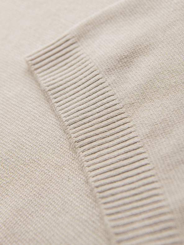 Ombre Clothing Мъжка класическа плетена риза с ребрести маншети - светлосива