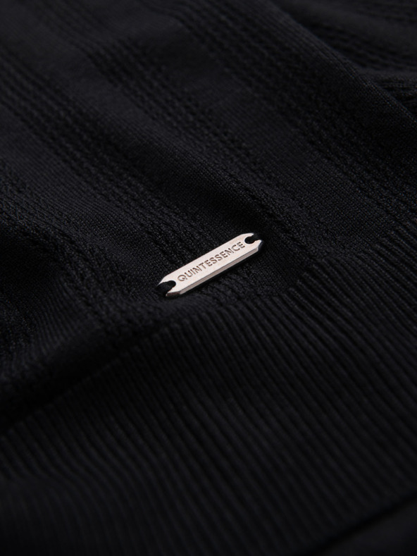 Ombre Clothing Мъжки суитшърт с кръгло деколте и къси ръкави - черен