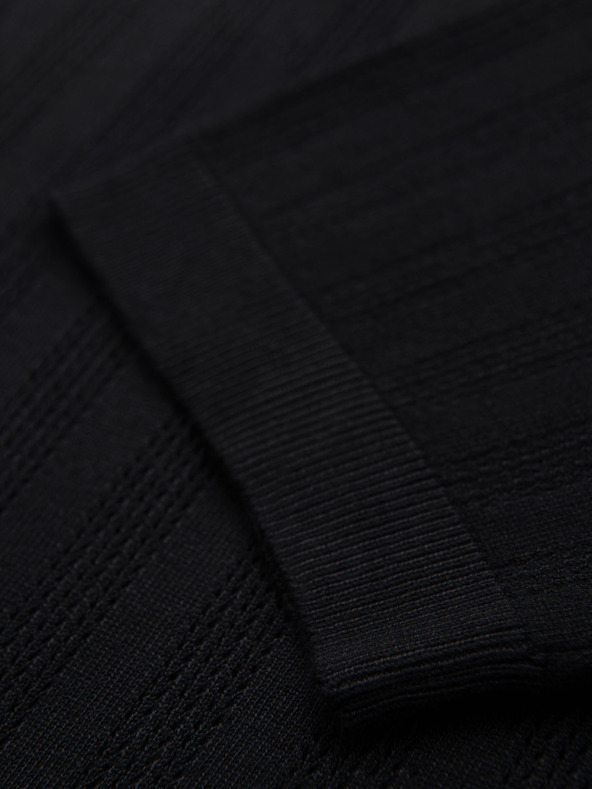 Ombre Clothing Мъжки суитшърт с кръгло деколте и къси ръкави - черен