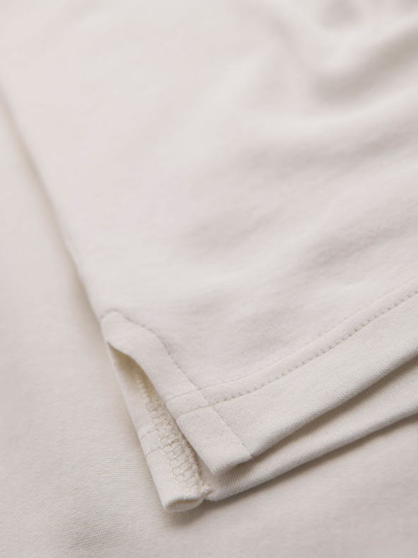 Ombre Clothing Мъжка поло риза с цип - бяла