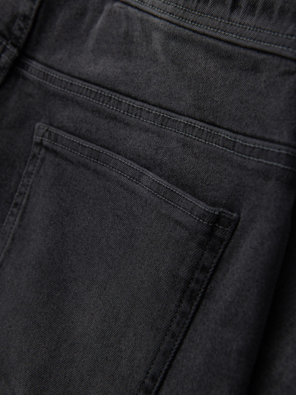 Ombre Clothing Мъжки шорти с еластична талия и изтрит ефект - сиво