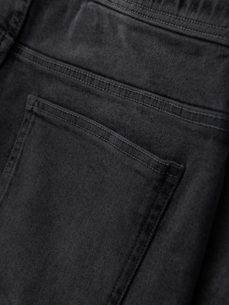 Ombre Clothing Мъжки шорти с еластична талия и изтрит ефект - сиво