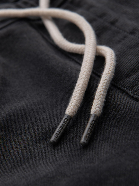 Ombre Clothing Мъжки шорти с еластична талия и изтрит ефект - сиво