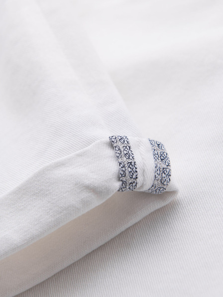 Ombre Clothing Мъжки дънкови шорти с подгъната крачол - бяло