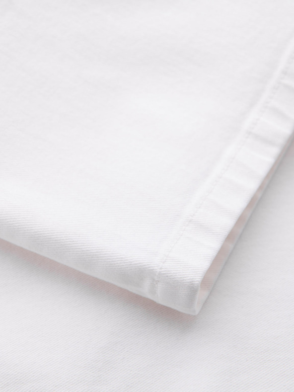 Ombre Clothing Мъжки дънкови шорти с класическа кройка - бели