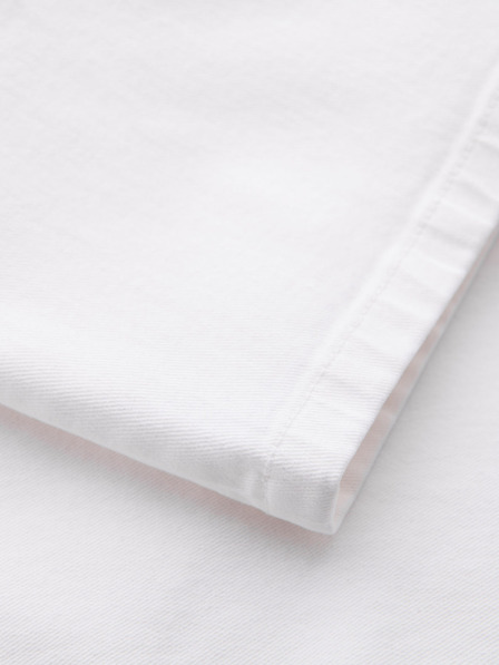 Ombre Clothing Мъжки дънкови шорти с класическа кройка - бели