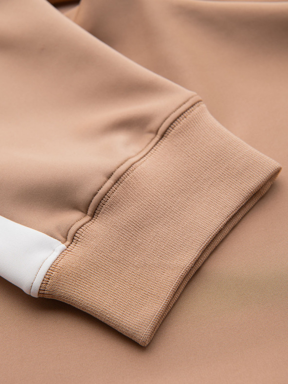 Ombre Clothing Мъжки спортни панталони тип joggers с контрастни ленти - бежови