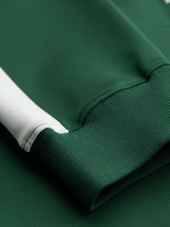 Ombre Clothing Мъжки спортни панталони с контрастни кантове - тъмнозелени