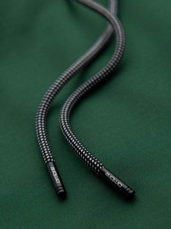 Ombre Clothing Мъжки спортни панталони с контрастни кантове - тъмнозелени