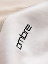 Ombre Clothing Мъжки памучен суитшърт с качулка с контрастни елементи - бежов