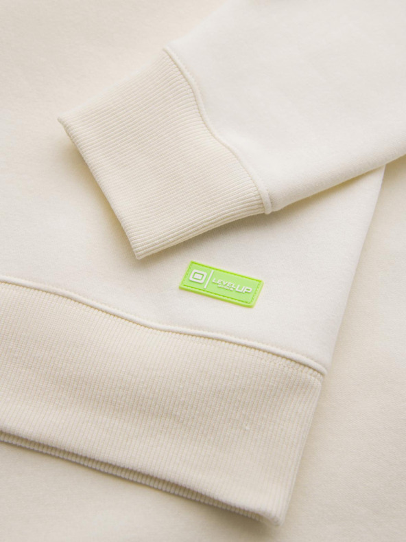 Ombre Clothing Класически унисекс суитшърт с кръгло деколте - кремав