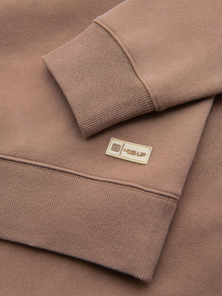 Ombre Clothing Класически унисекс суитшърт с кръгло деколте - кафяв