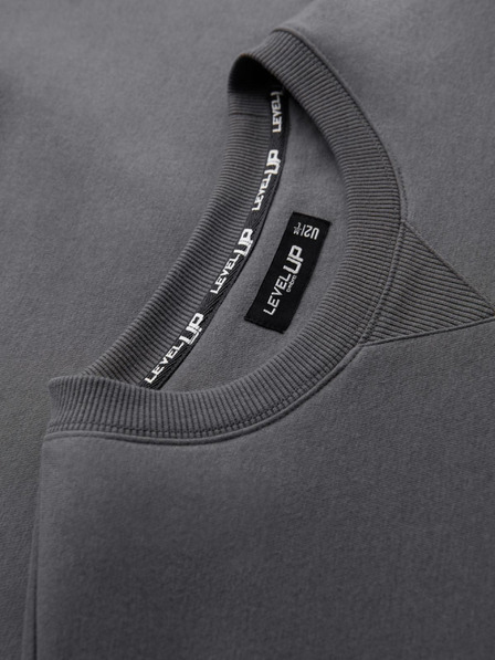 Ombre Clothing Унисекс класически суитшърт с кръгло деколте - сив