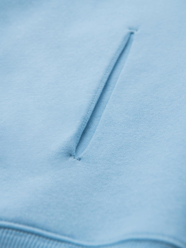 Ombre Clothing Унисекс суитшърт с качулка и джобове - син