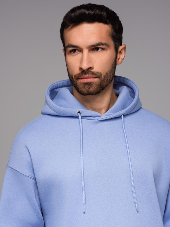 Ombre Clothing Унисекс суитшърт с качулка и джобове - лавандула