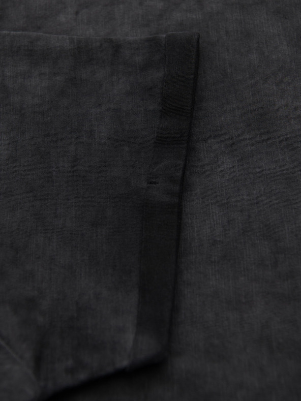 Ombre Clothing Мъжка памучна тениска с V-образно деколте и изтрит ефект - черна