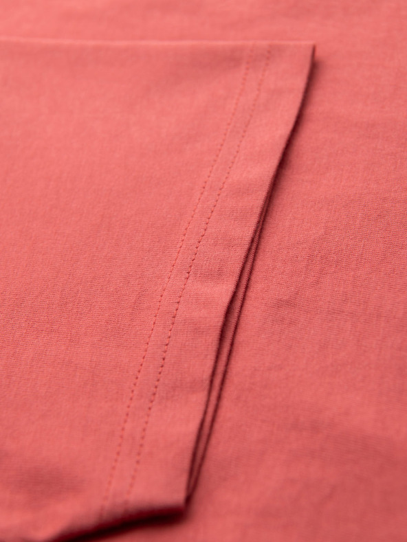 Ombre Clothing Мъжка класическа памучна тениска BASIC - корал