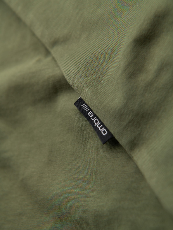 Ombre Clothing Мъжка класическа памучна тениска BASIC - каки