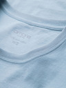 Ombre Clothing Мъжка класическа памучна тениска BASIC - светлосиня