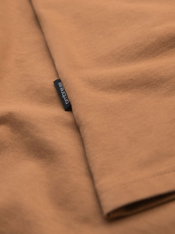 Ombre Clothing BASIC мъжка класическа памучна тениска - кафява