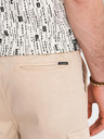 Ombre Clothing Мъжки памучни карго бермуди с еластична талия - бежови