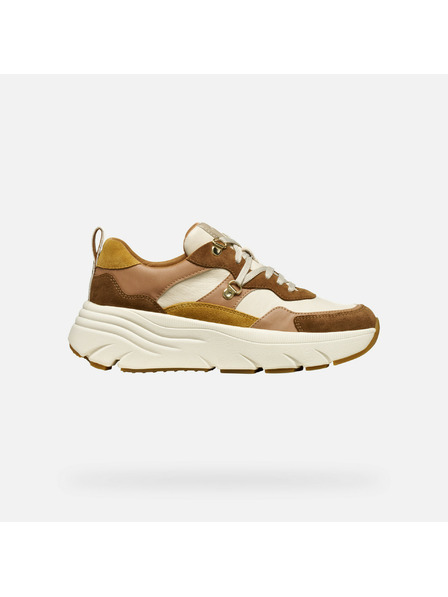 Geox Светлокафяви дамски маратонки Geox Diamanta