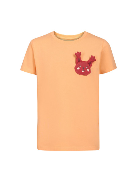 NAX Детска памучна тениска nax NAX OMESO праскова