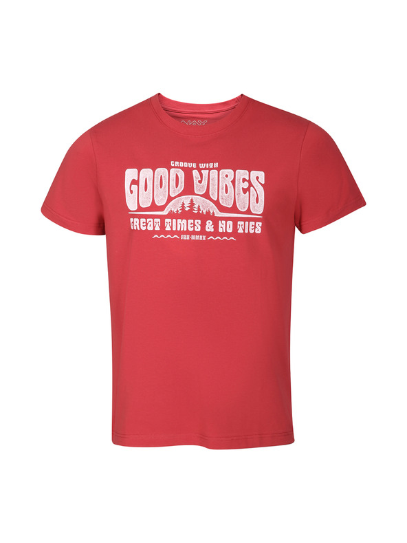 NAX Мъжка памучна тениска NAX OKAM cardinal