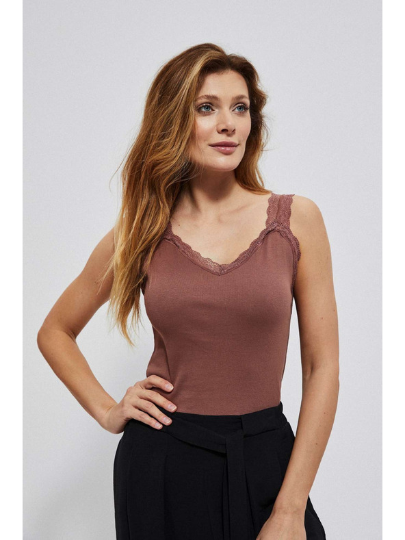 Moodo Памучен топ с дантела