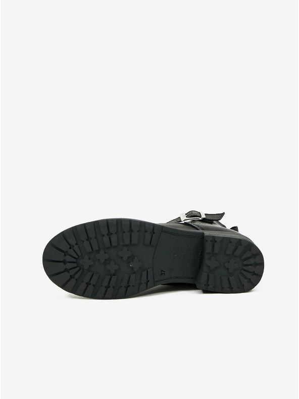 Ojju Черни дамски кожени боти OJJU