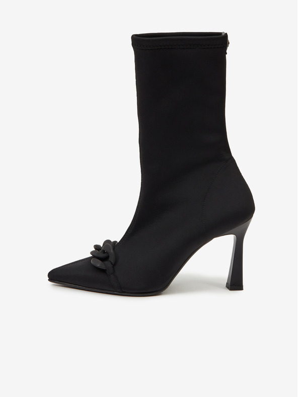 Ojju Черни дамски боти на ток OJJU