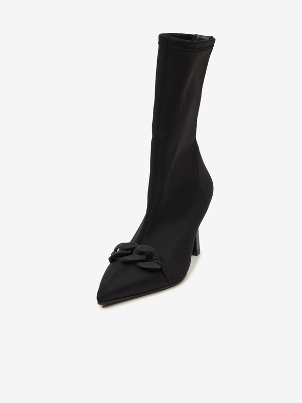 Ojju Черни дамски боти на ток OJJU