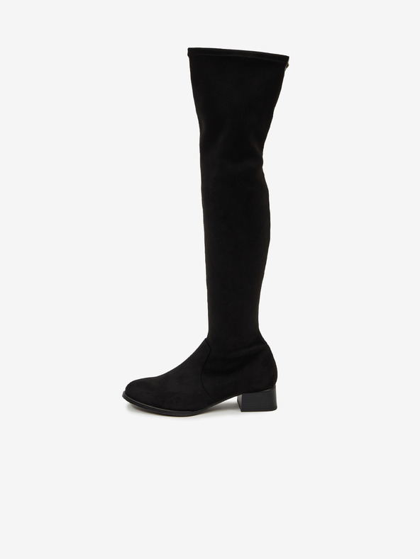 Ojju Черни ботуши с велурена изработка OJJU