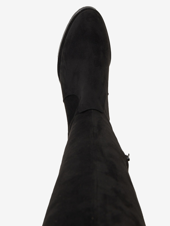 Ojju Черни ботуши с велурена изработка OJJU