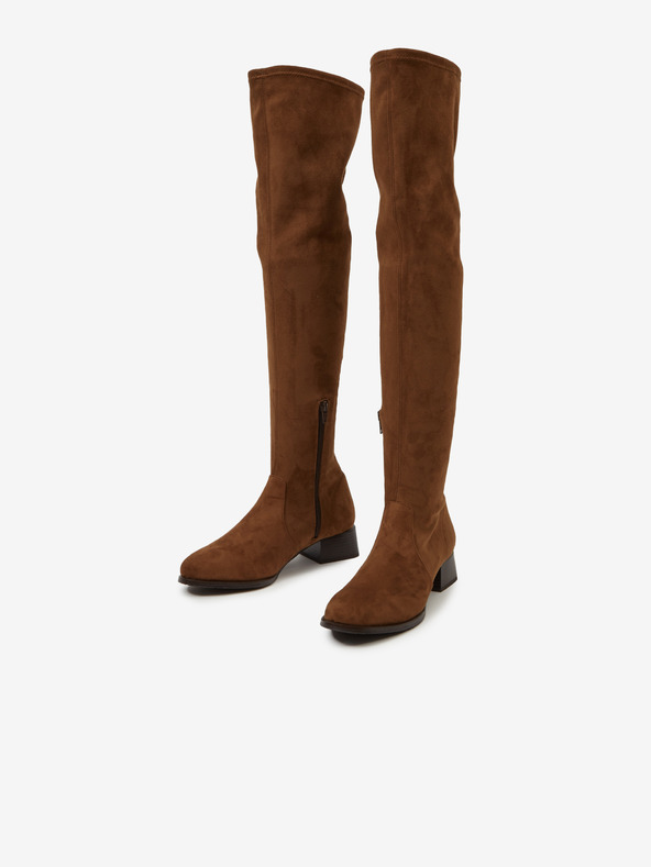 Ojju Кафяви ботуши с велурена изработка OJJU