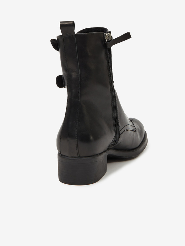 Ojju Черни дамски кожени боти OJJU