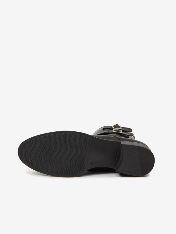 Ojju Черни дамски кожени боти OJJU