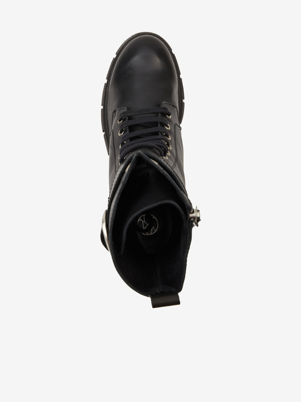 Ojju Черни дамски кожени боти OJJU