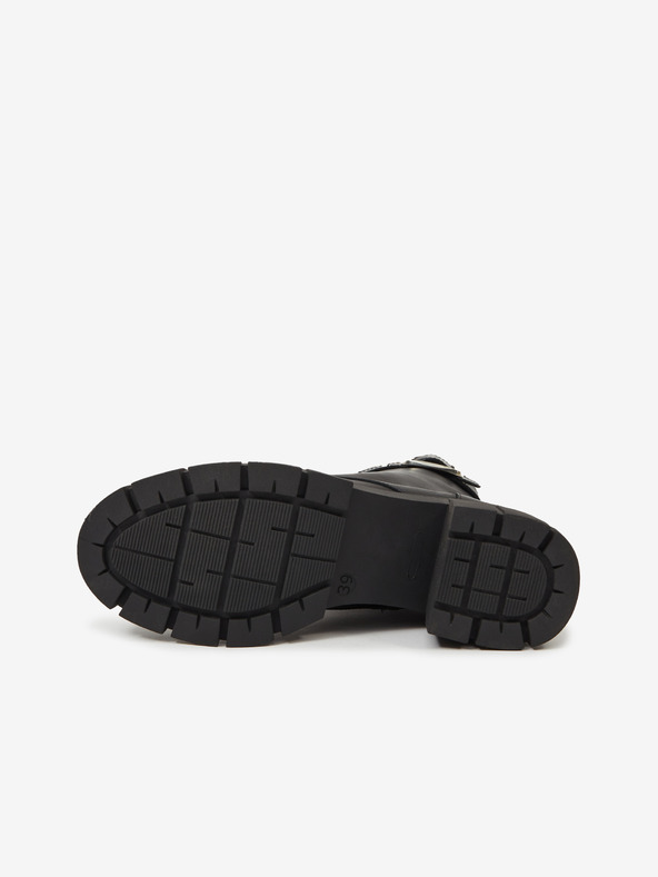 Ojju Черни дамски кожени боти OJJU