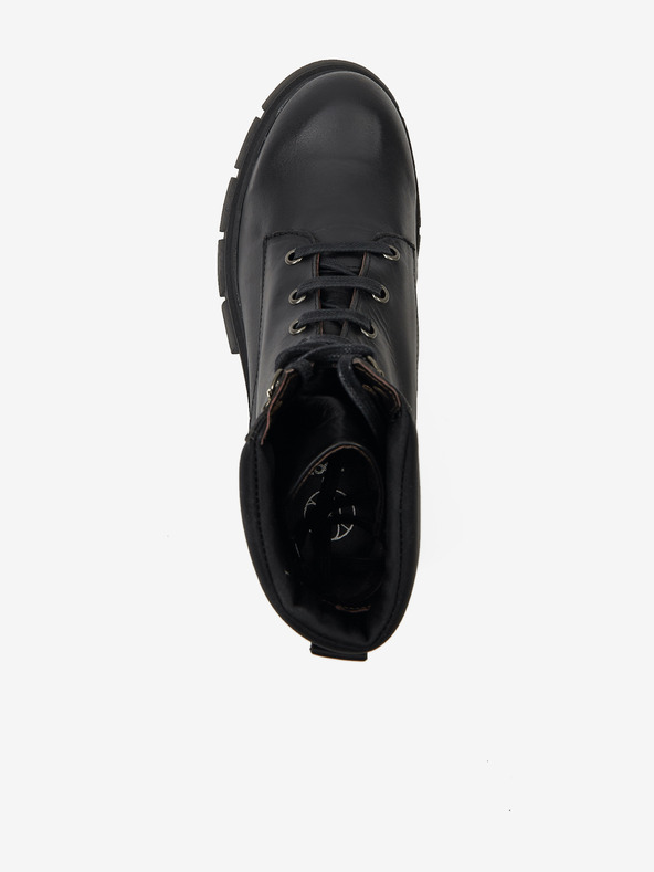 Ojju Черни дамски кожени боти OJJU