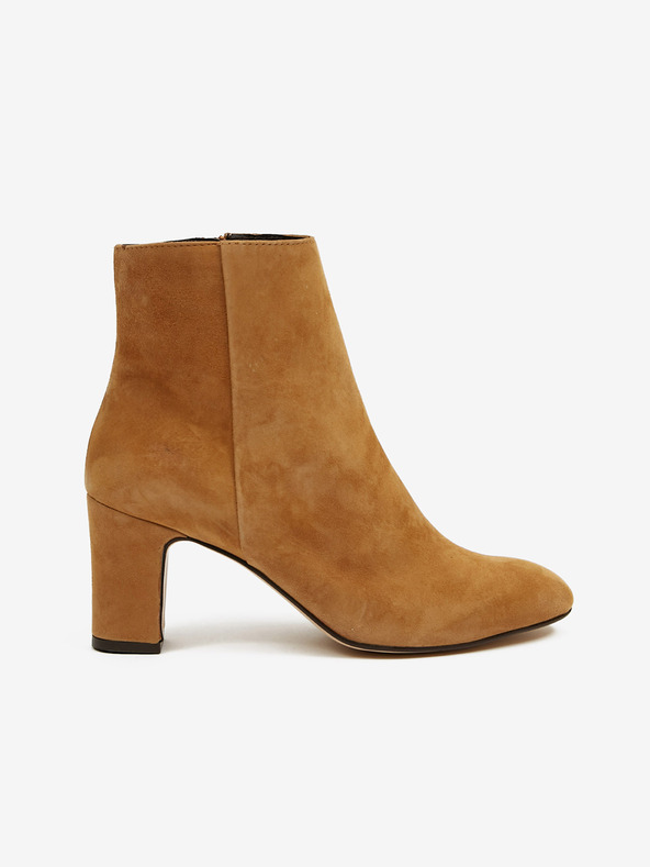 Ojju Кафяви велурени боти на ток OJJU