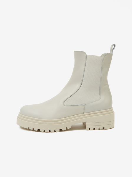 Ojju Светлосиви кожени дамски chelsea боти OJJU