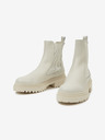 Ojju Светлосиви кожени дамски chelsea боти OJJU