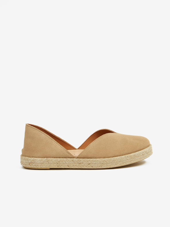 Ojju Светлокафяви дамски еспадрили от велур OJJU