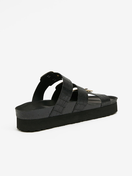 Ojju Черни чехли на платформа OJJU